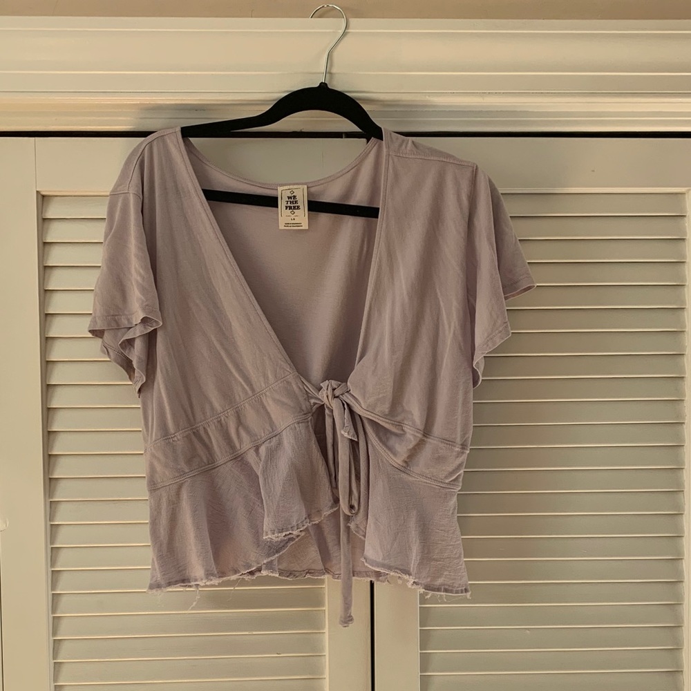 Free People Ruffle Bottom Top
